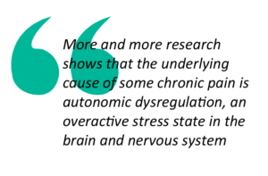 quote from the text about autonomic nervous system dysregulation