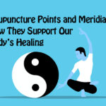 yin and yang symbol and a yoga balance to illustrate acupuncture points
